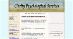 Desktop Screenshot of claritypsychologicalservices.com