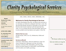 Tablet Screenshot of claritypsychologicalservices.com